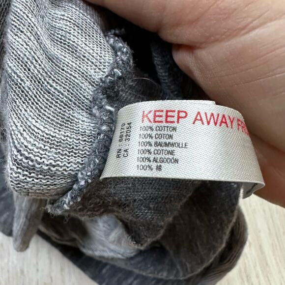 Free People Beach Heather Gray Cocoon Funnel Cowl Neck Long Sleeve Two Body M/L - Picture 12 of 14